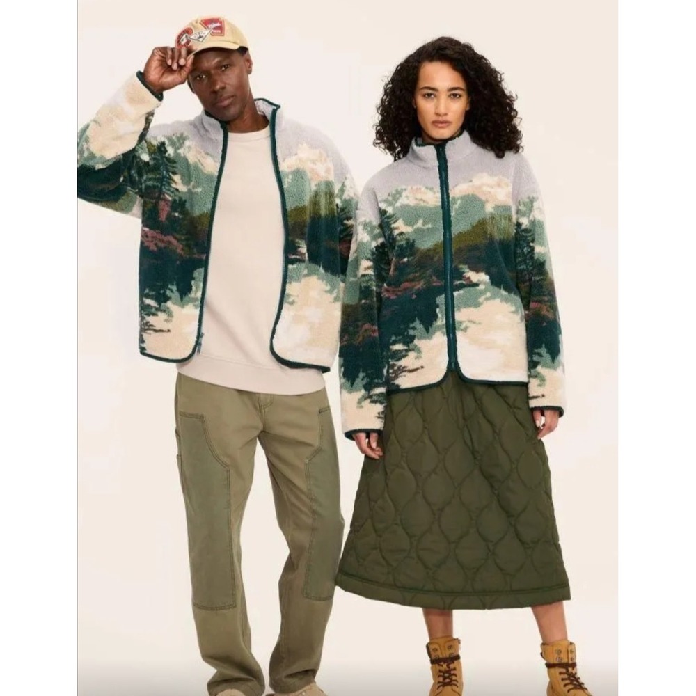 Woolrich x Target, Size XXL, Adult Printed Landscape Zip-Up Fleece Jacket